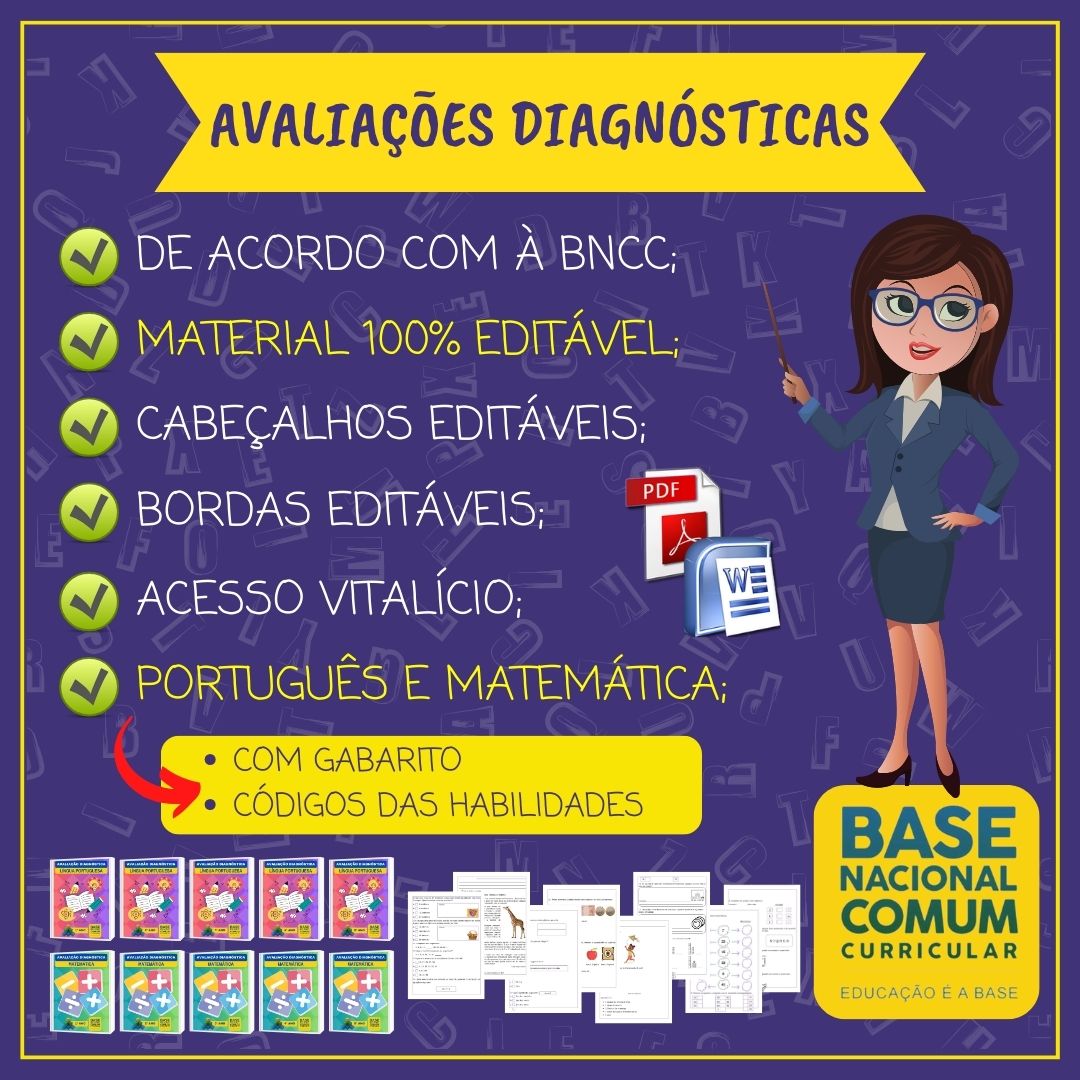Avaliação Diagnóstica 1º ao 5º ano - KIT SÓ ESCOLA